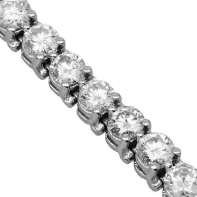 14K Solid White Gold Womens Clarity Enhanced Diamond Tennis Bracelet 8.25 Ctw