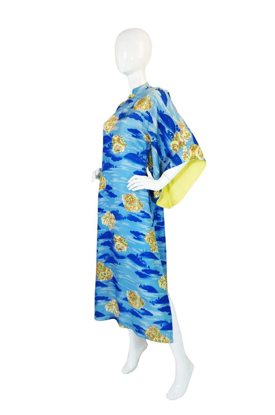 1940s Silky Rayon Hawaiian Pake Muu