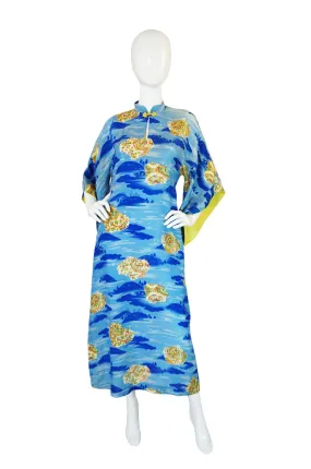 1940s Silky Rayon Hawaiian Pake Muu