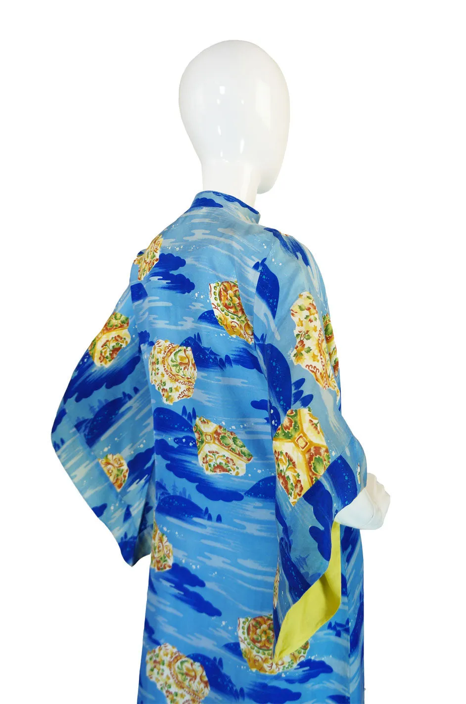 1940s Silky Rayon Hawaiian Pake Muu