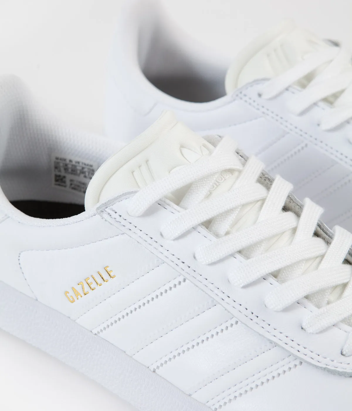 Adidas Gazelle ADV Shoes - White / White / Gold Metallic