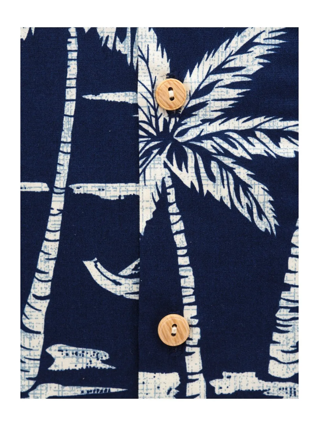 Aloha Shirt Cotton Canoe Navy