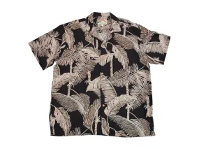 Aloha Shirt Tree Tops Black