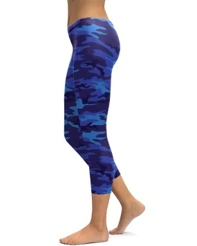 Blue Camo Capris