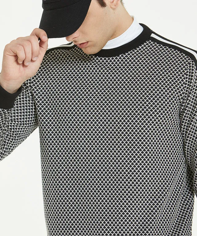 Bobo Jacquard Windproof Round Sweat - Black