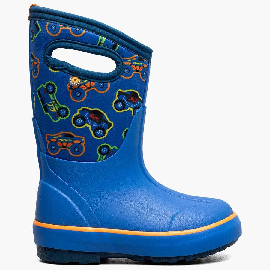 BOGS Blue Multi Monster Trucks Classic II Boots