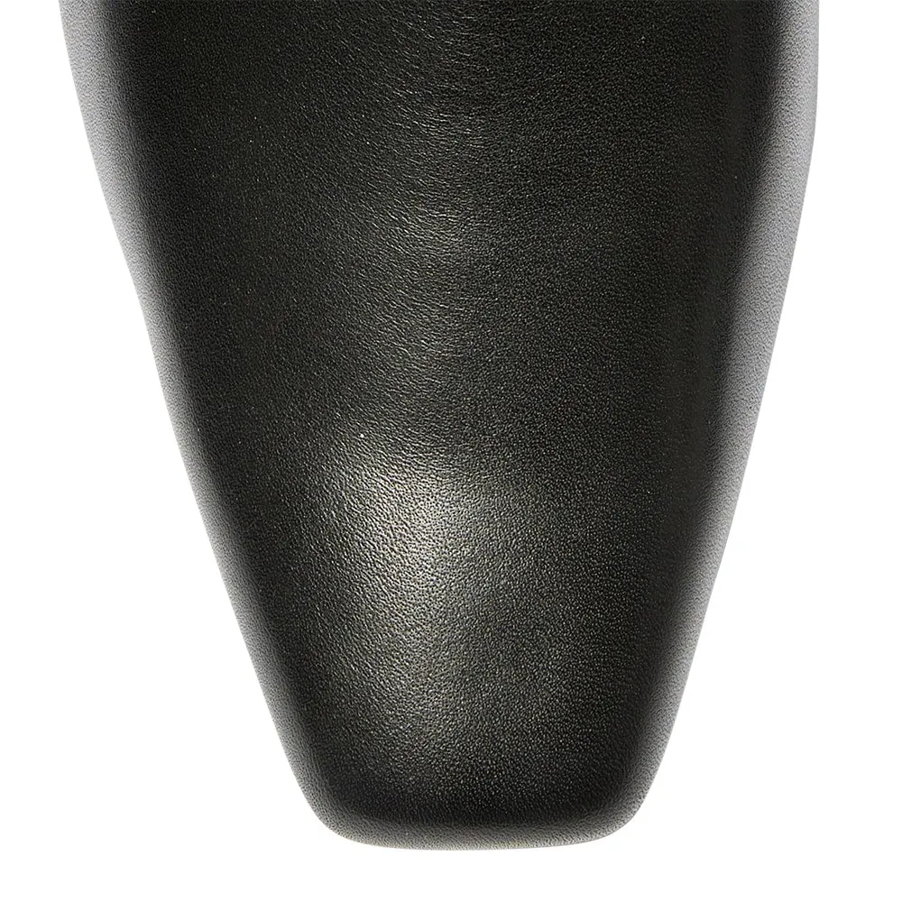 Brigid Heel in Black Leather