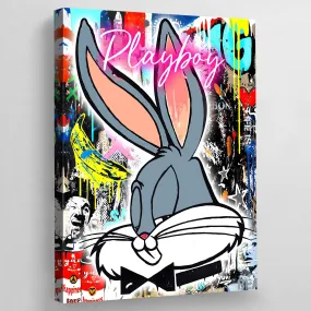 Bunny Graffiti Wall Art