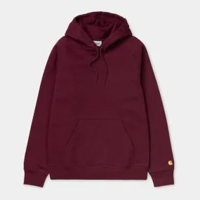 Carhartt WIP Hooded Chase Sweatshirt Bordeaux - Gold