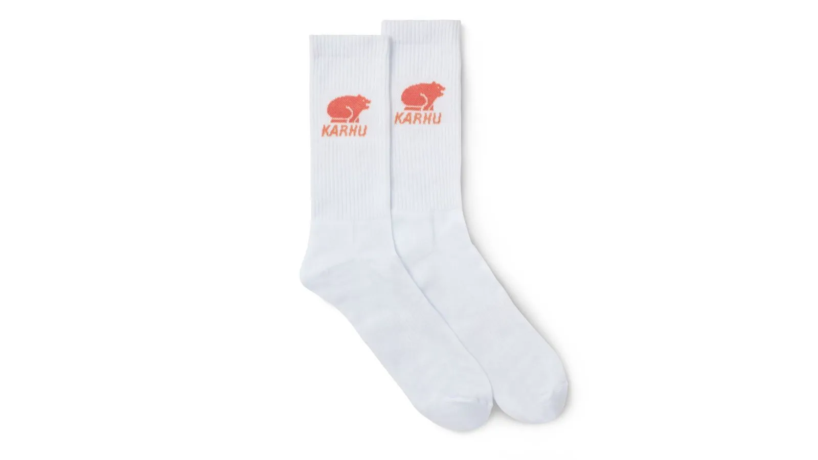 CLASSIC LOGO SOCK - BRIGHT WHITE / CORAL