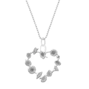 Daisy Chain Heart Necklace