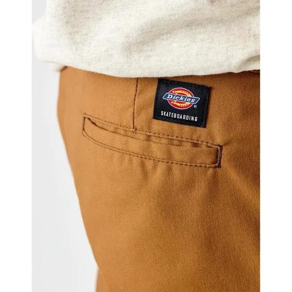 Dickies Skateboarding Pants Flex Slim Fit Straight Leg Brown Duck