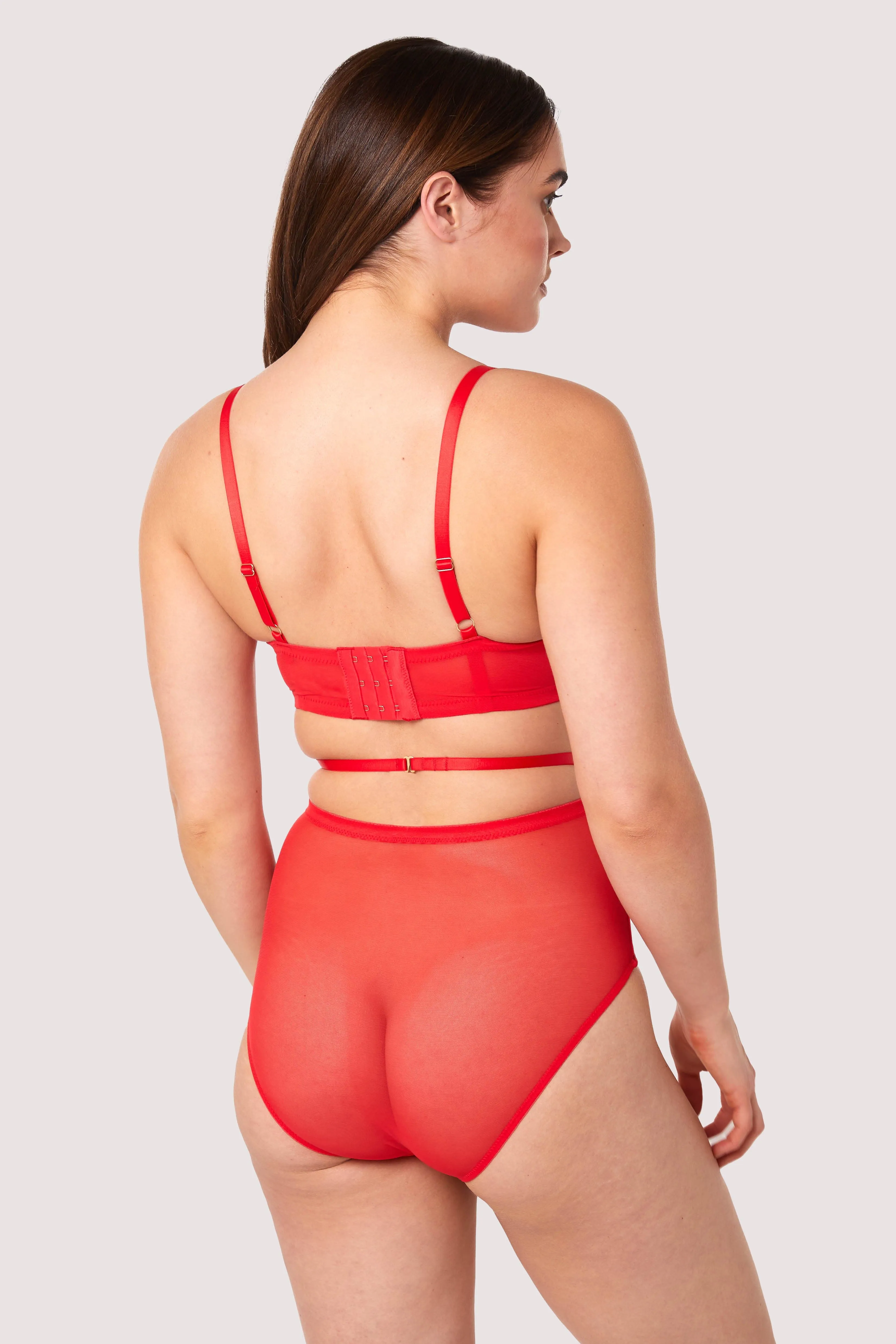 Eddie Red Crossover Wrap Bra