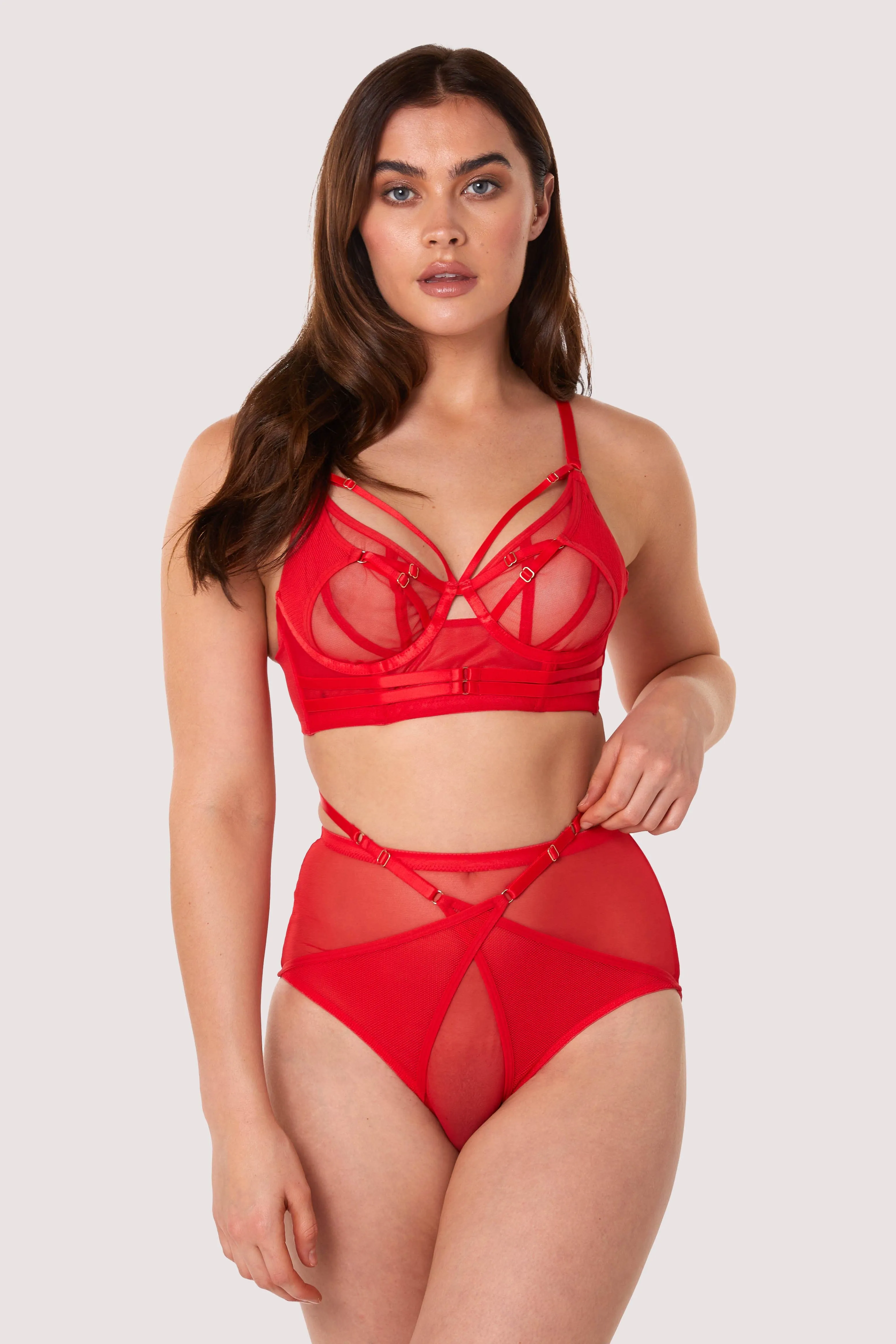 Eddie Red Crossover Wrap Bra