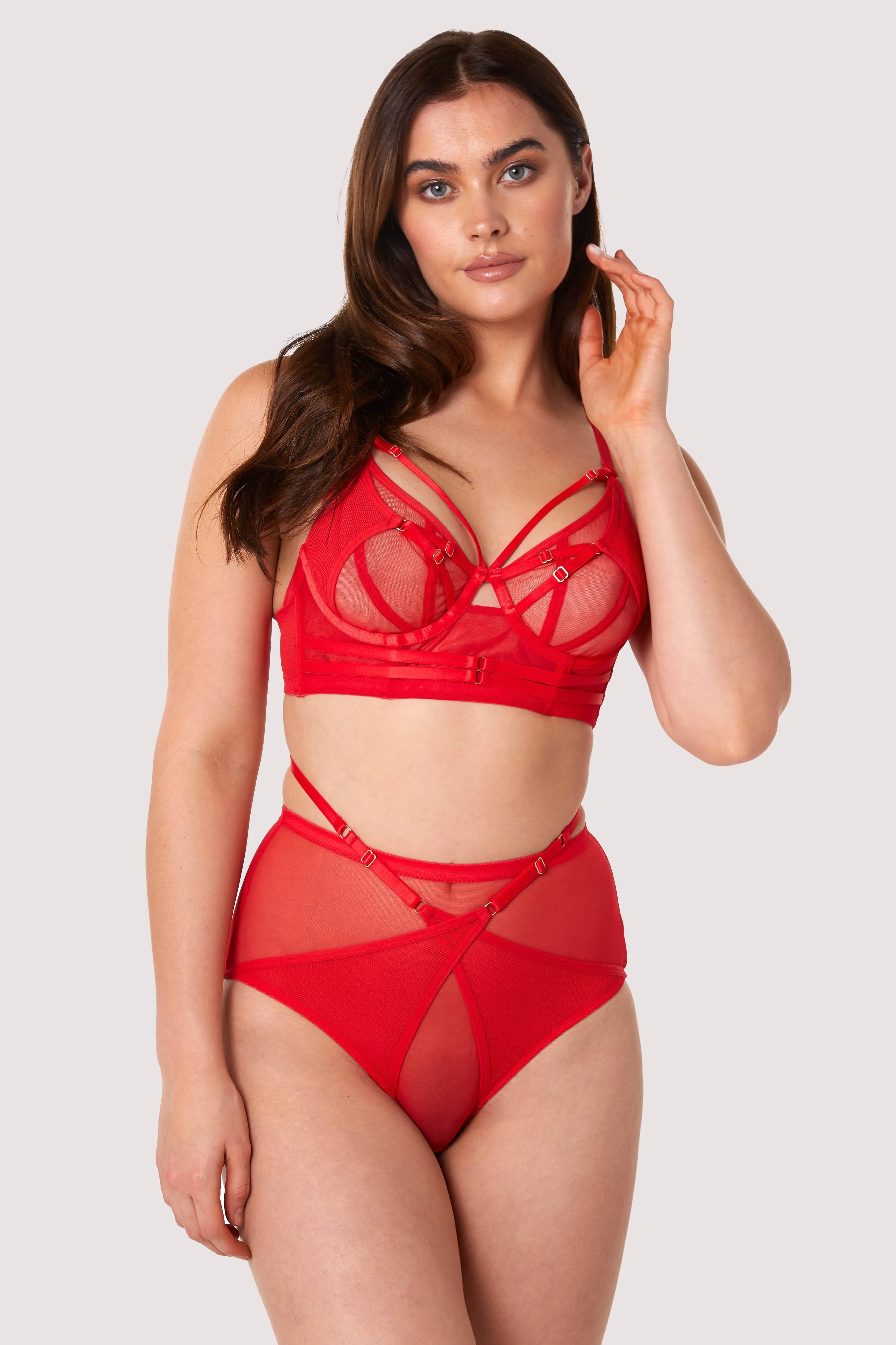 Eddie Red Crossover Wrap Bra