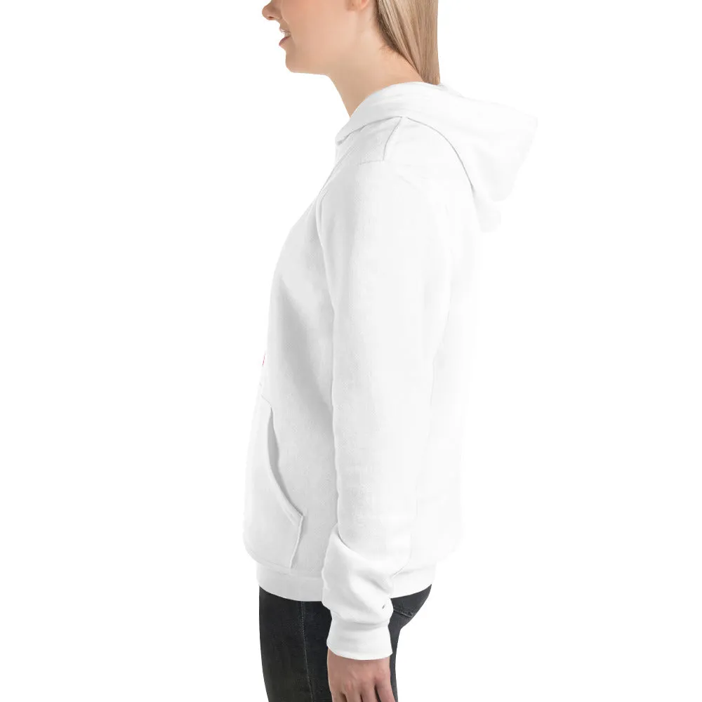 EVERYDAY FLEECE, COZY CHIC HOODIE WHITE - WHO RUNS THE WORLD