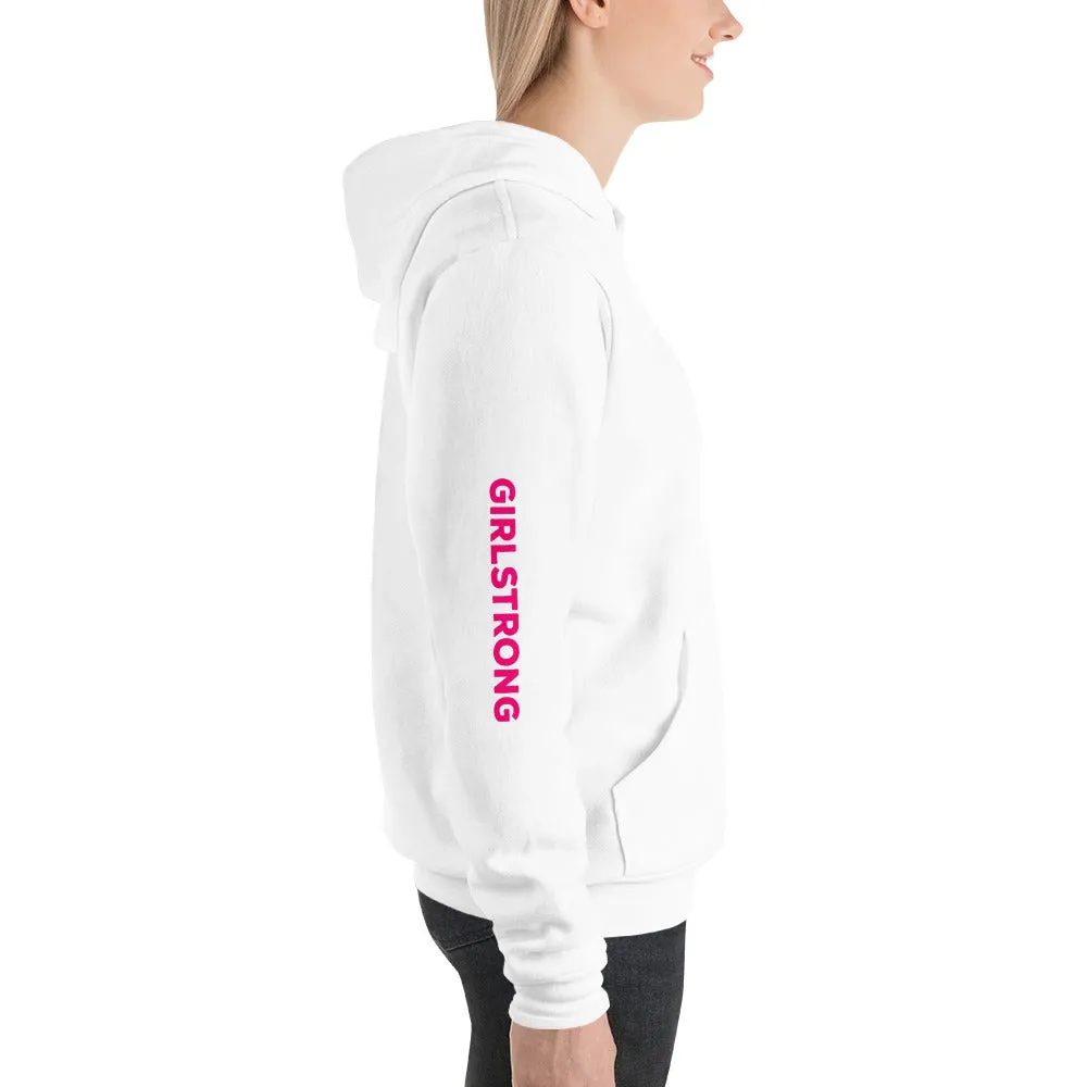 EVERYDAY FLEECE, COZY CHIC HOODIE WHITE - WHO RUNS THE WORLD