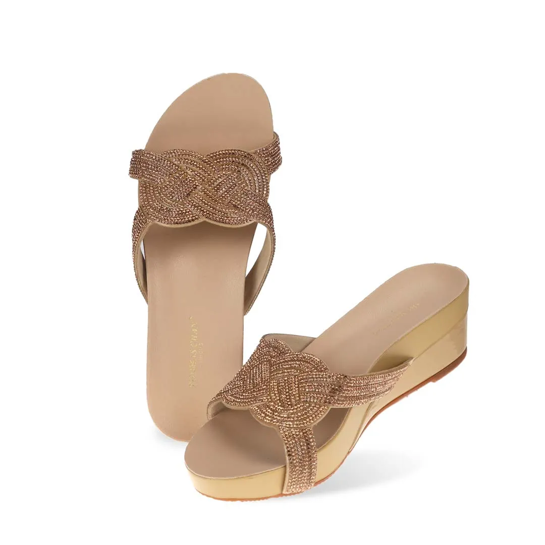 [EXTRA 20% off at cart] Diamond Knot-Decor Slide on Sandals