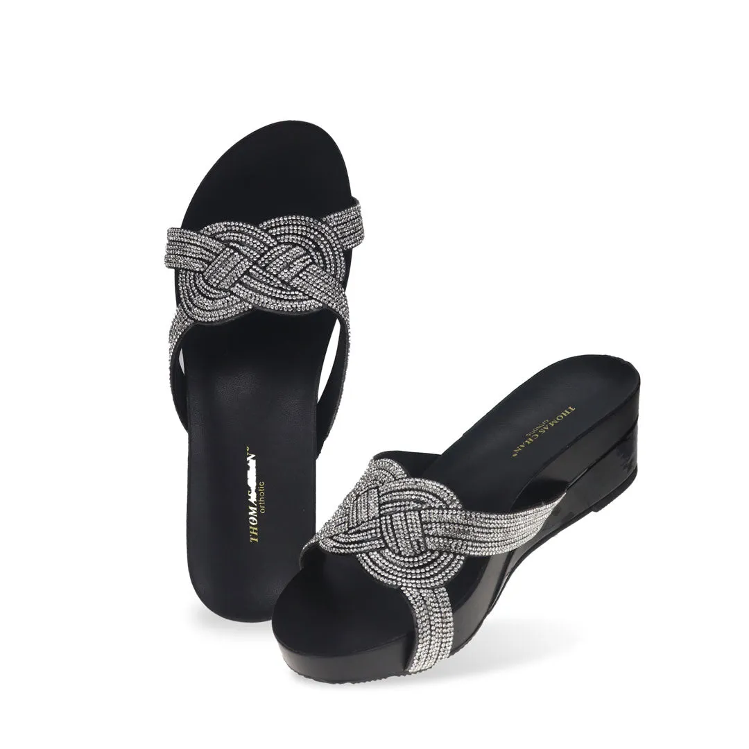 [EXTRA 20% off at cart] Diamond Knot-Decor Slide on Sandals