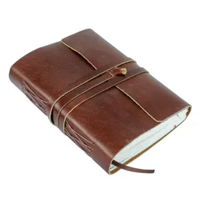 Handmade Leather Journal/Writing Notebook Diary/Daily Notepad For Men & Women Unlined Paper Medium, gift for artist, sketch (Cherry Red, 8 x 6 Inches)