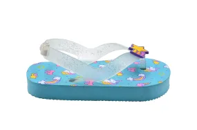 Limited Too Toddler Baby Girls’ Little Kid Fantasy EVA Rubber Flip Flops With Elastic Back Strap - Lightweight Waterproof Summer Slipper Shoe