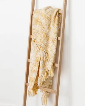 Marled Basketweave Knit Throw