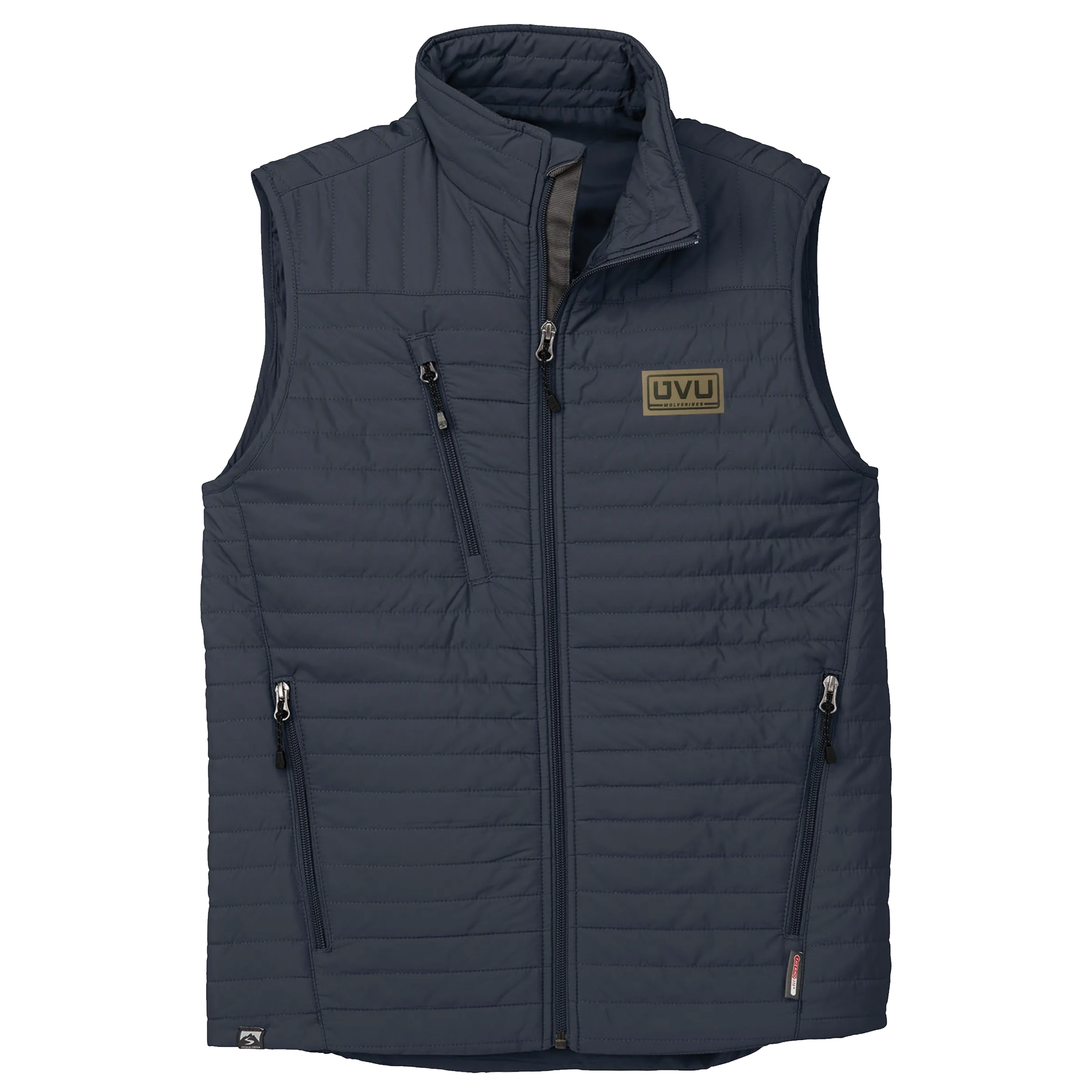 MEN’S STORM CREEK ECO-INSULATED QUILTED VEST- Pleather Mono Patch