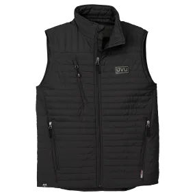 MEN’S STORM CREEK ECO-INSULATED QUILTED VEST- Pleather Mono Patch