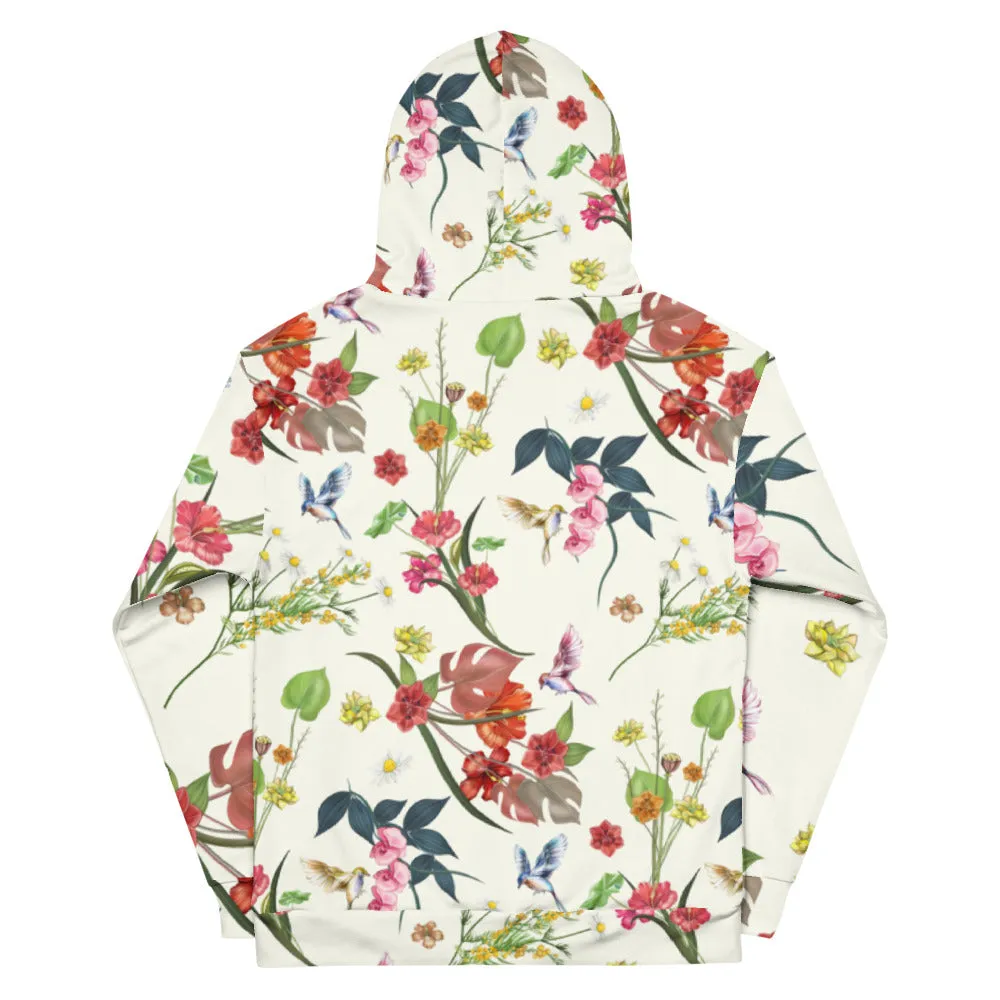 Noire Floral Hoodie- White