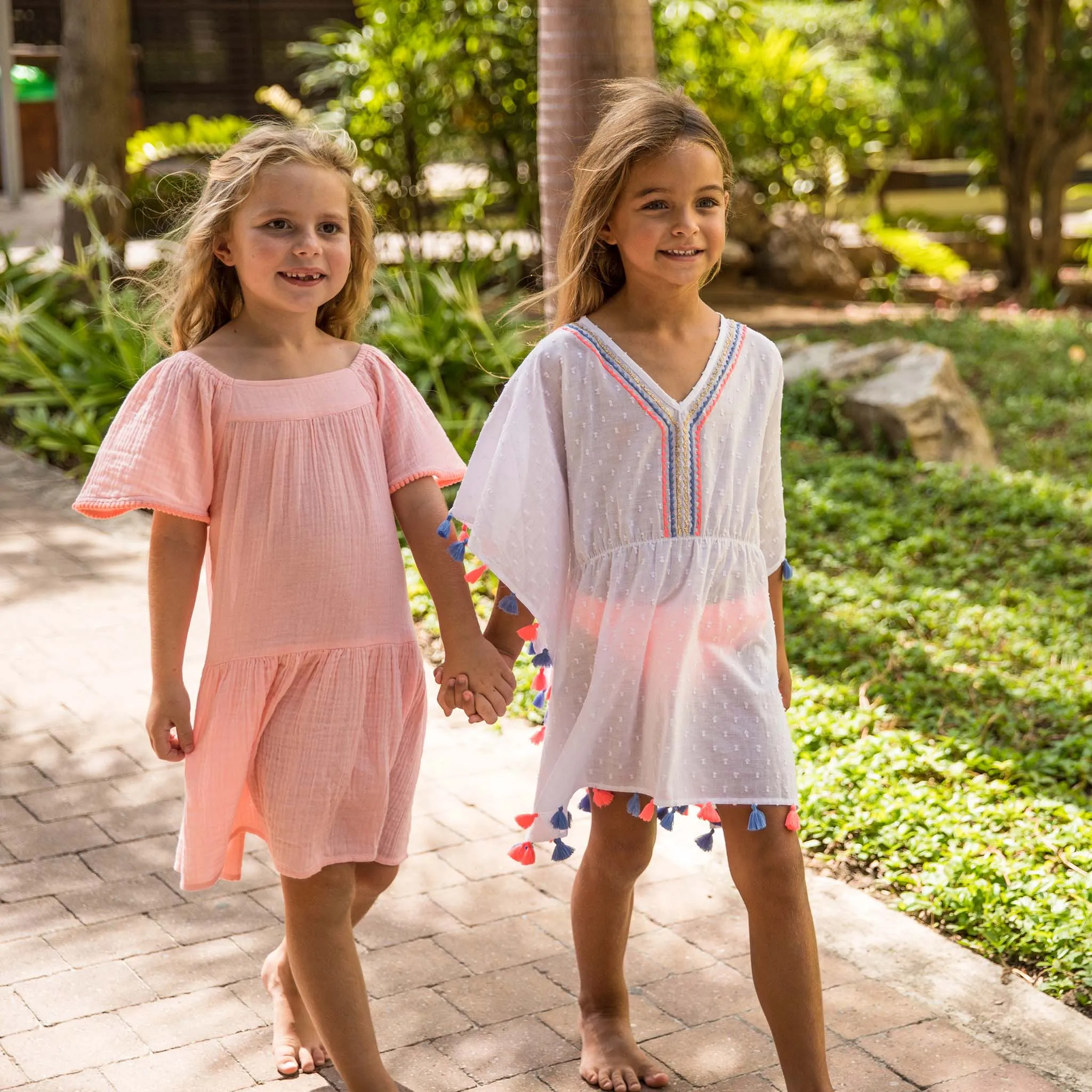 Peach Flutter Sleeve Dress