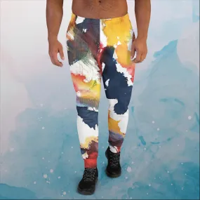 Primary Color Pallet Paint Print Mens Joggers