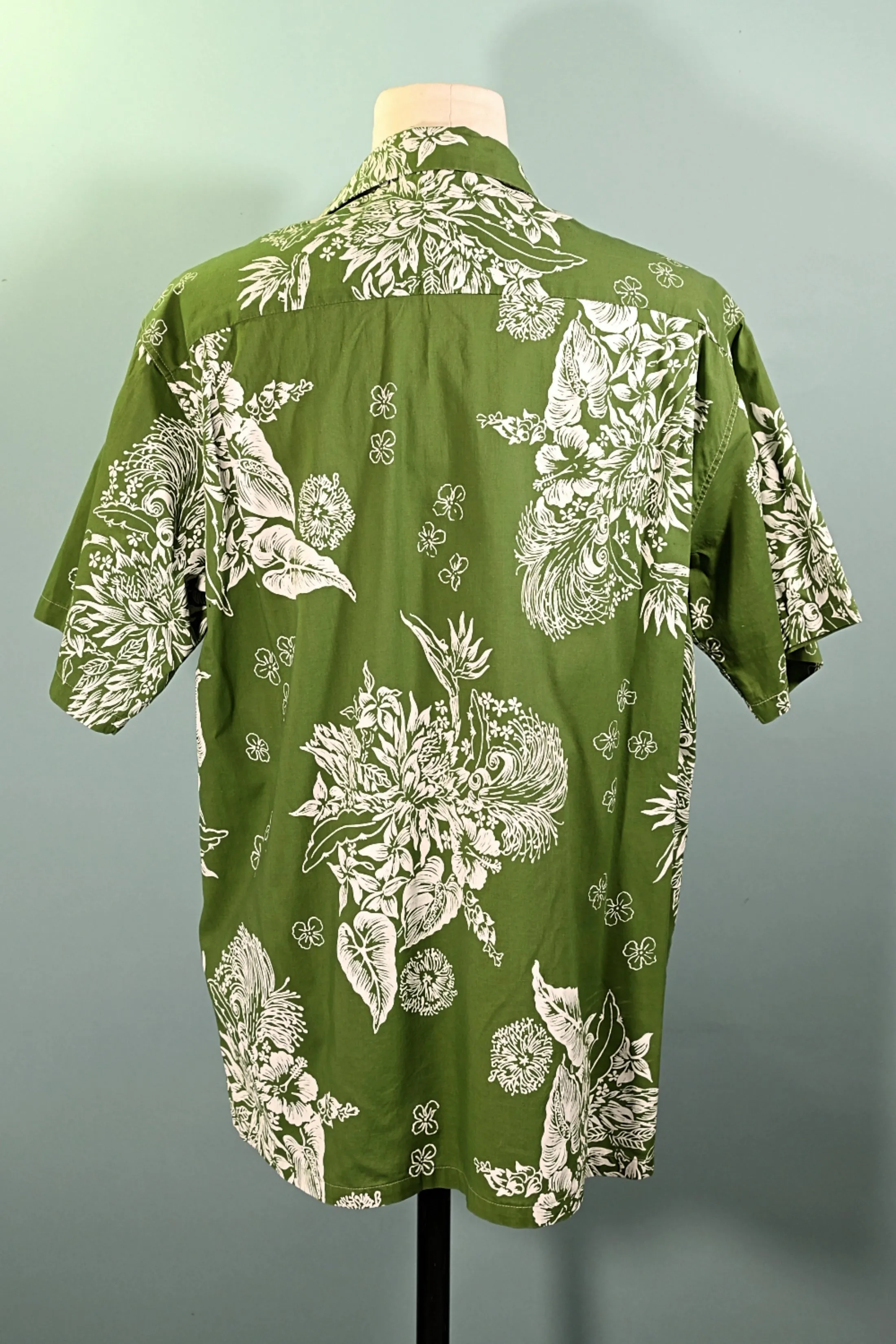 Vintage 50s/60s Hawaiian Shirt, Lei-O-Hawaii Sportswear Floral Print Aloha Shirt L