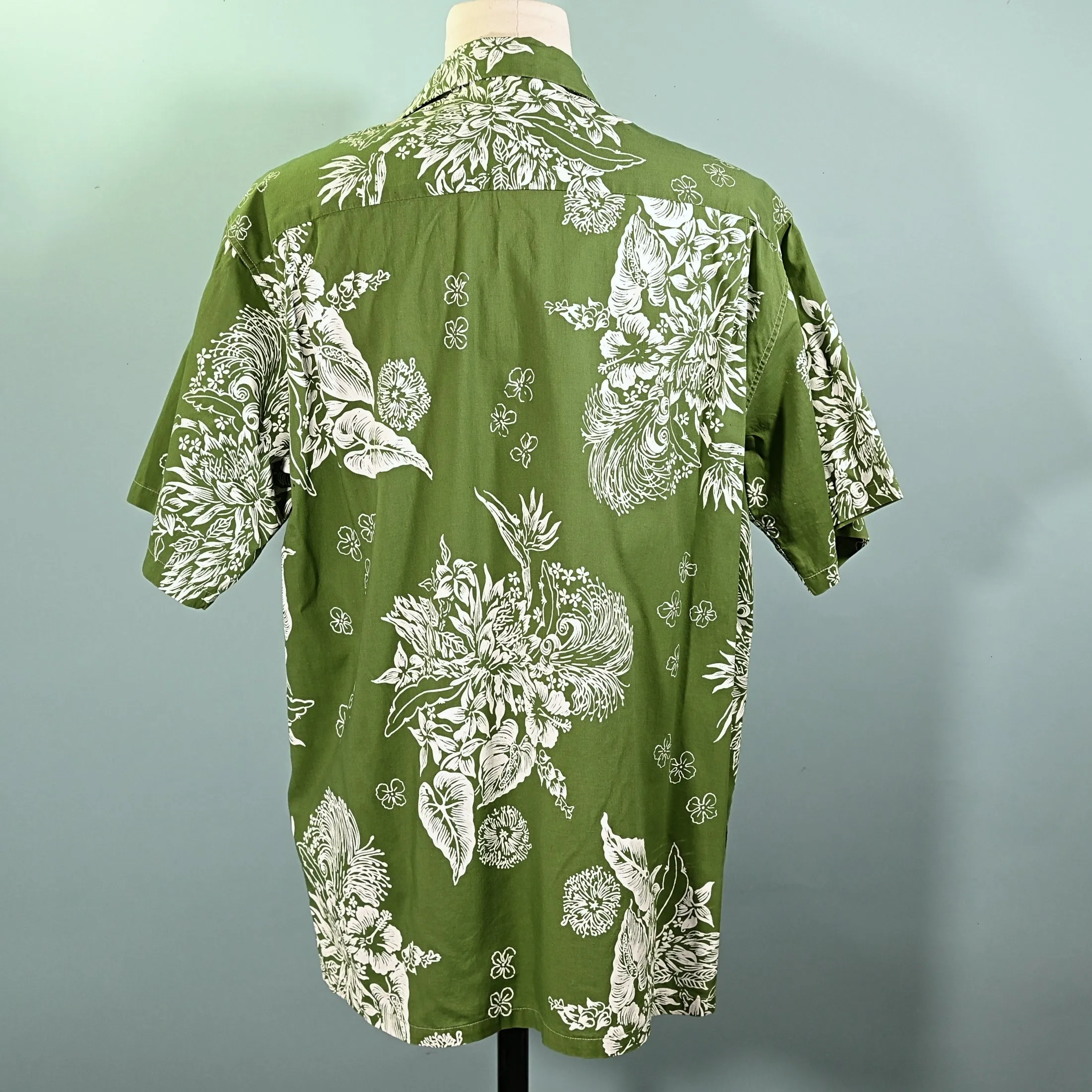 Vintage 50s/60s Hawaiian Shirt, Lei-O-Hawaii Sportswear Floral Print Aloha Shirt L