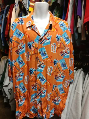 Vintage SUPER BOWL XLI 02.04.07 NFL Rayon Hawaiian Shirt XXL