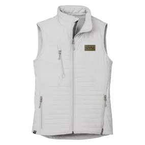 WOMEN’S STORM CREEK ECO-INSULATED QUILTED VEST- Pleather Mono Patch